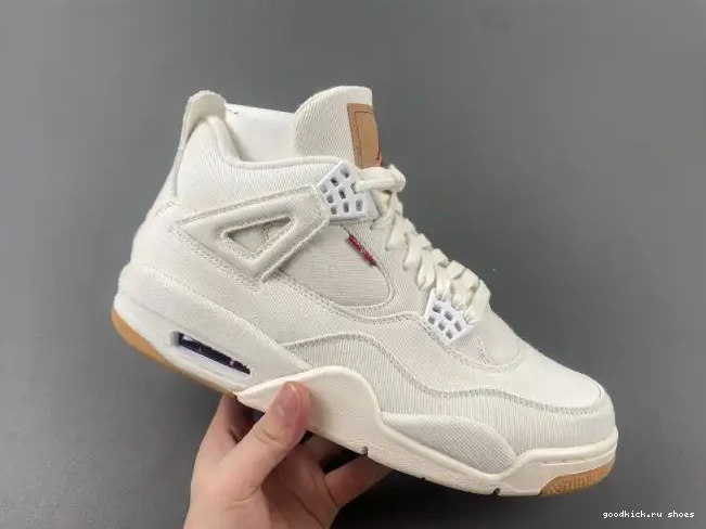 Cheap Air Levi's Jordan 4 AO2571-100 'White' x 0623